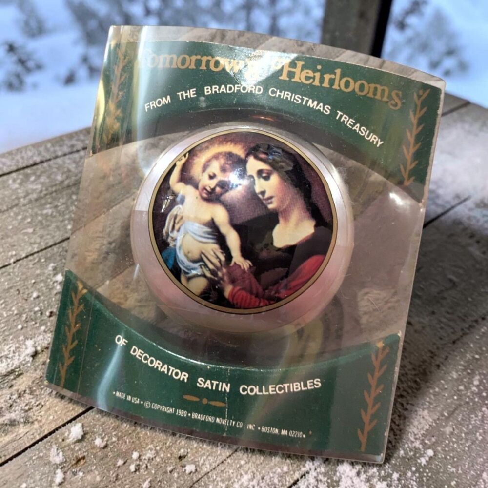 Vintage 1980 Bradford Tomorrow’s Heirlooms Madonna Child Carlo Dolci Ornament